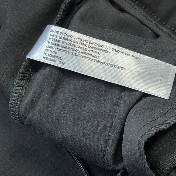 Eloquii Women's Front‎ Stripe Textured Black Skinny Dress Pants Size 18 Short - Picture 7 of 13